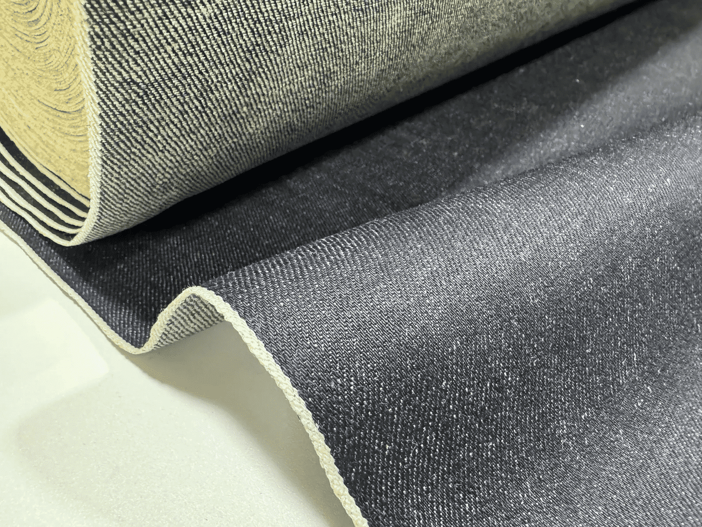 Okayama Denim | 13.5oz Cotton Linen Selvage Indigo by Yard | KOFUYA
