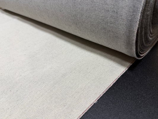 Okayama Denim From Japan | 14.7 oz White/Grey Japanese Selvage Denim
