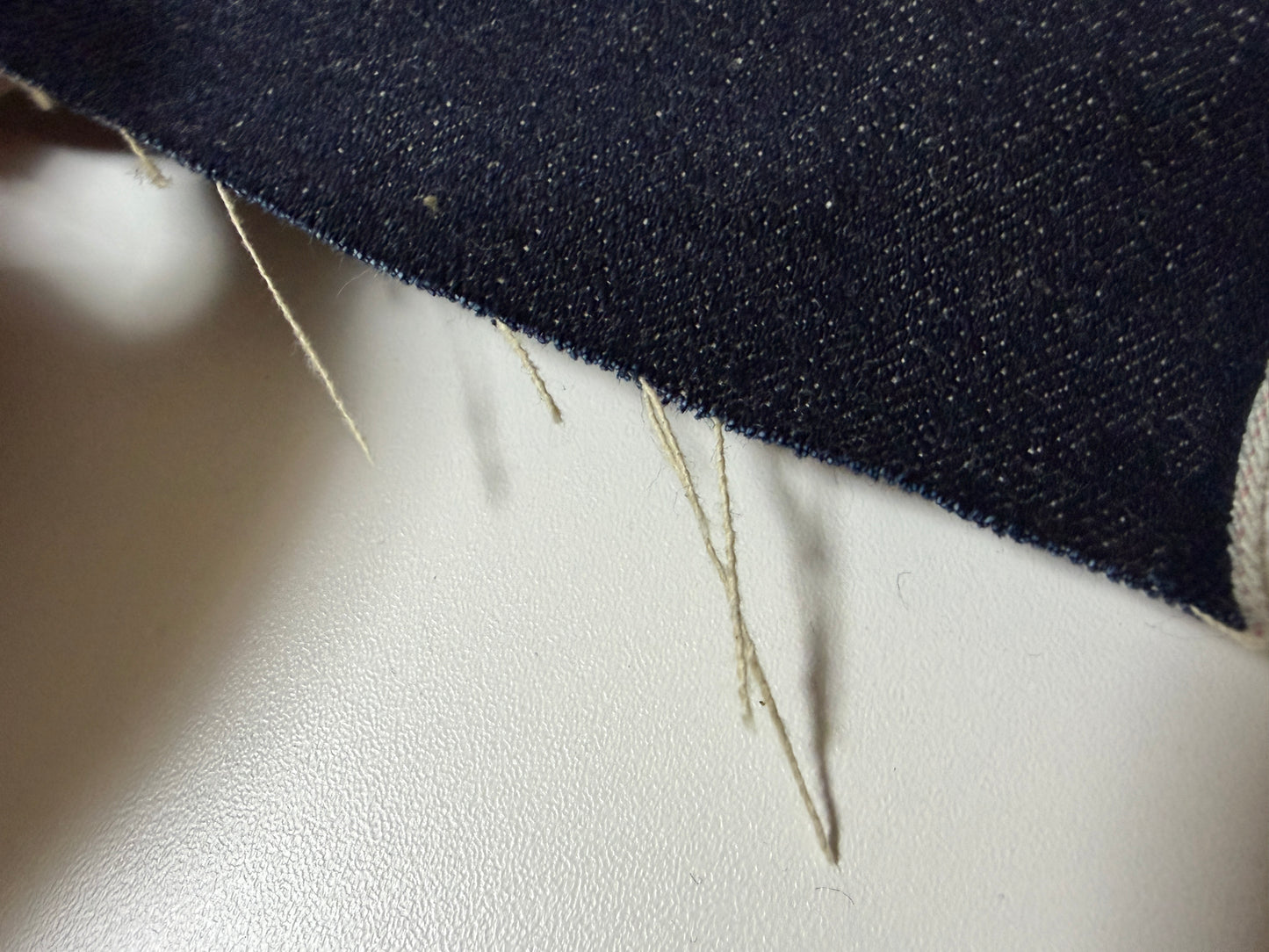 Okayama Denim | 13.5 oz Japanese Indigo x Light Beige Selvage Fabric