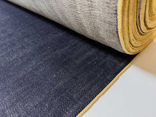 Okayama Denim | 12.7 oz Japanese Indigo Slubby Denim Yellow Selvage