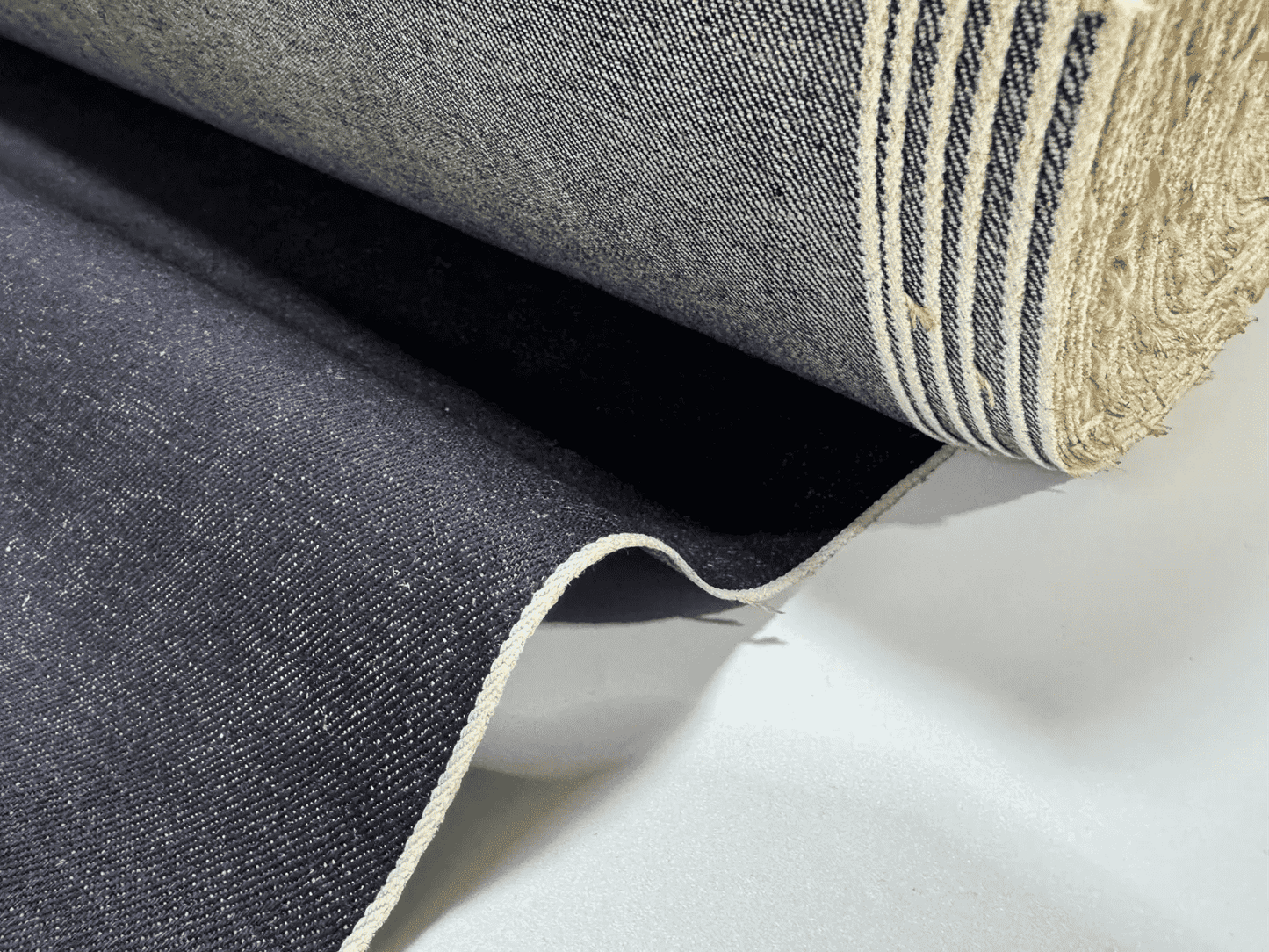 Okayama Denim | 13.5oz Cotton Linen Selvage Indigo by Yard | KOFUYA