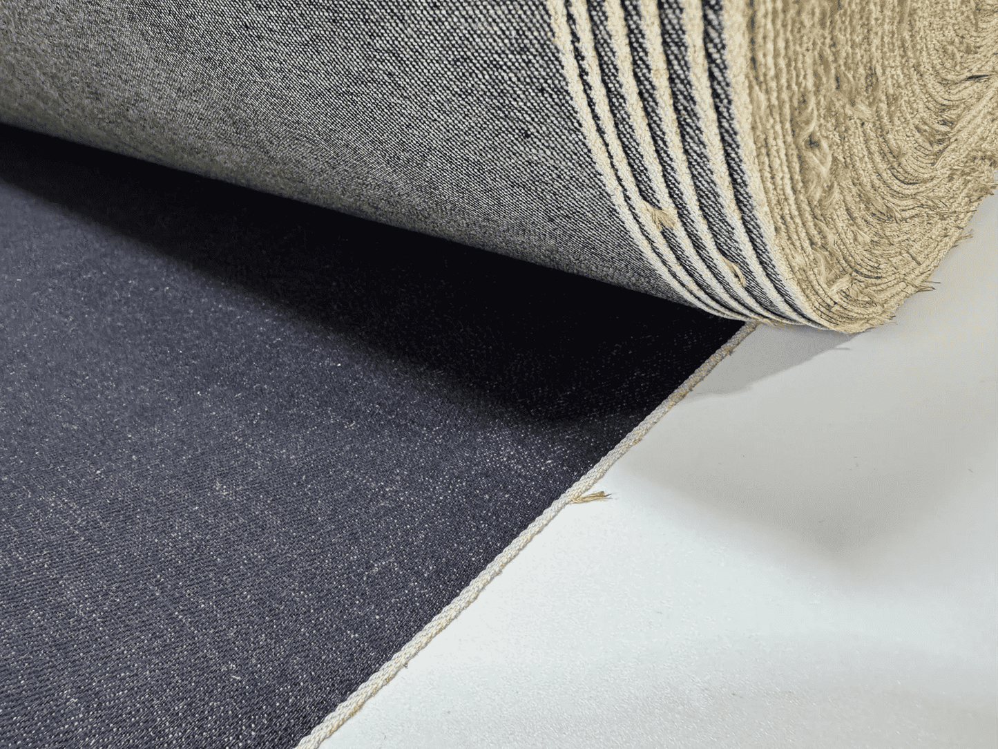 Okayama Denim | 13.5oz Cotton Linen Selvage Indigo by Yard | KOFUYA