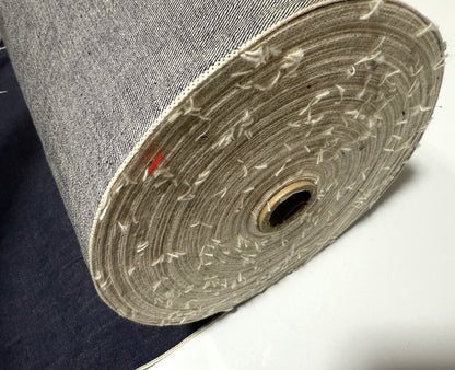 Okayama Denim | 13 oz Japanese Indigo Kibata Selvage Denim roll showcasing premium fabric texture.