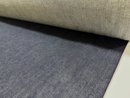 Okayama Denim 13.5oz indigo kibata Japanese selvage fabric yard showcasing rich texture and premium quality.