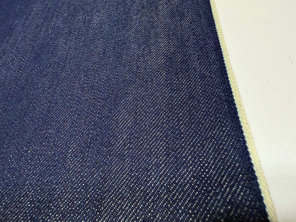 Okayama Denim | 15oz indigo selvage Japanese blue fabric with matching selvage edges.