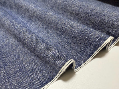 Okayama Fabric | 7.5 oz Japanese Indigo Cotton One-washed Dungaree Fabric By The Yard