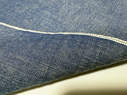 Okayama Fabric | 7.5 oz Japanese Indigo Cotton One-washed Dungaree Fabric By The Yard