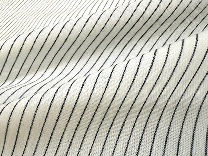 Okayama Fabric | 4.5 oz Japanese Cotton Stripe Chambray Fabric By The Yard