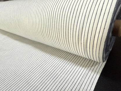 Okayama Fabric | 4.5 oz Japanese Cotton Stripe Chambray Fabric By The Yard
