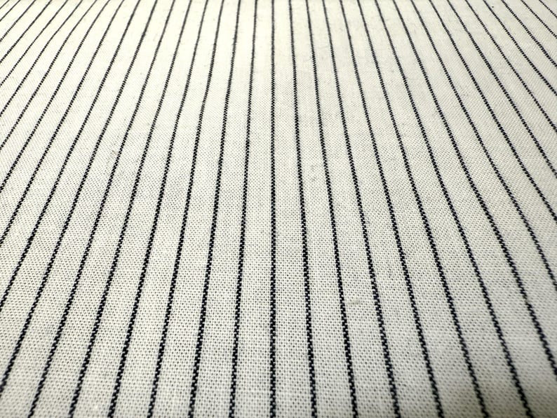 Okayama Fabric | 4.5 oz Japanese Cotton Stripe Chambray Fabric By The Yard