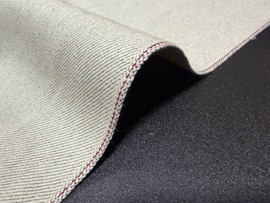 Okayama Denim From Japan | 14.7 oz White/Grey Japanese Selvage Denim