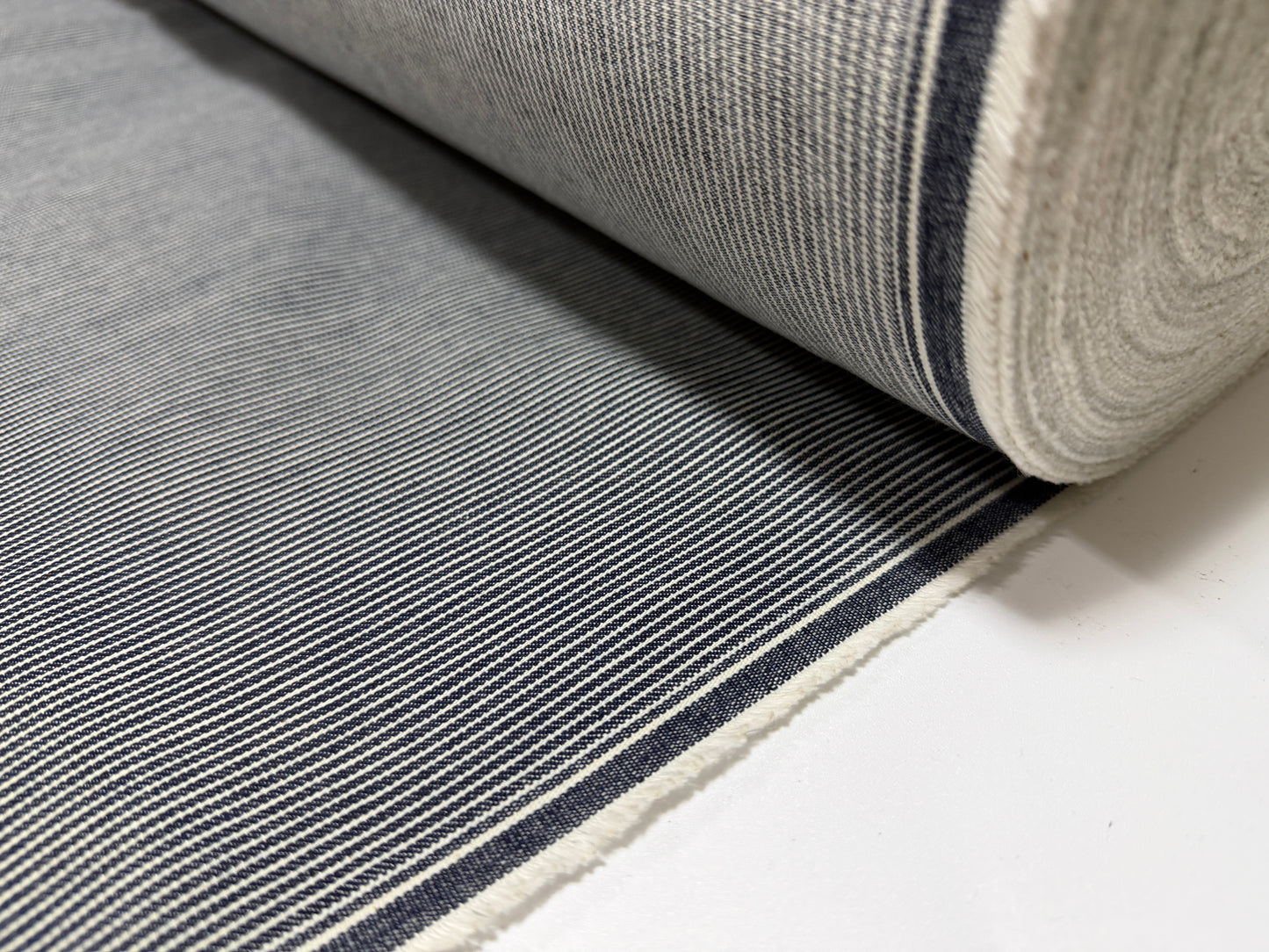 Okayama Denim | 8 oz Double Width Indigo Hickory Fabric By The Yard