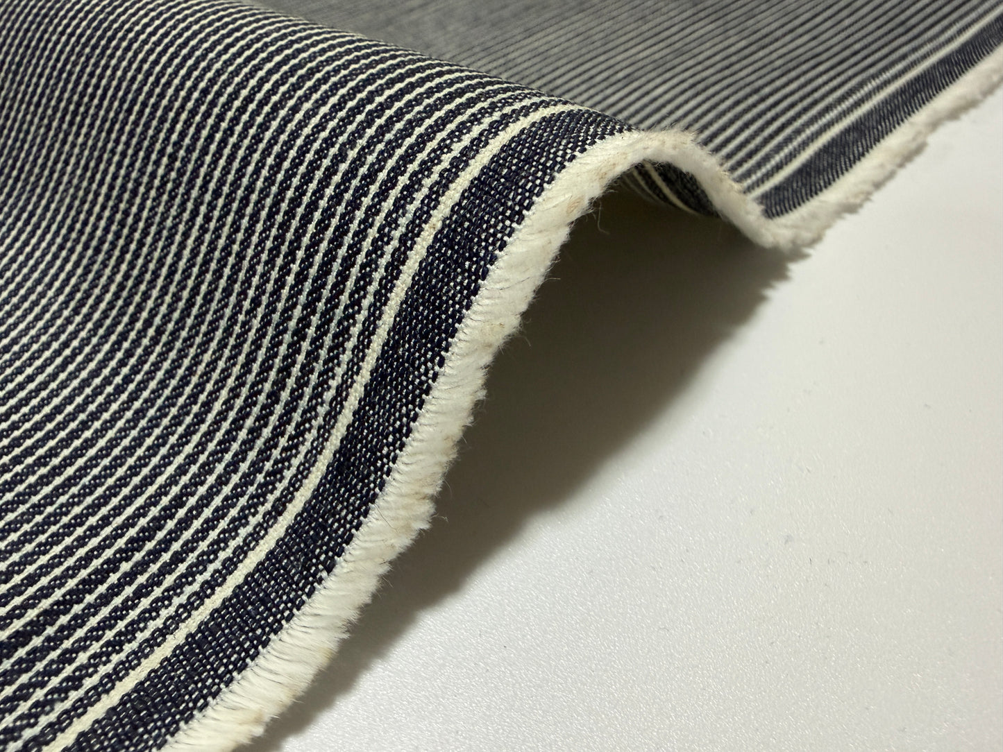 Okayama Denim | 8 oz Double Width Indigo Hickory Fabric By The Yard