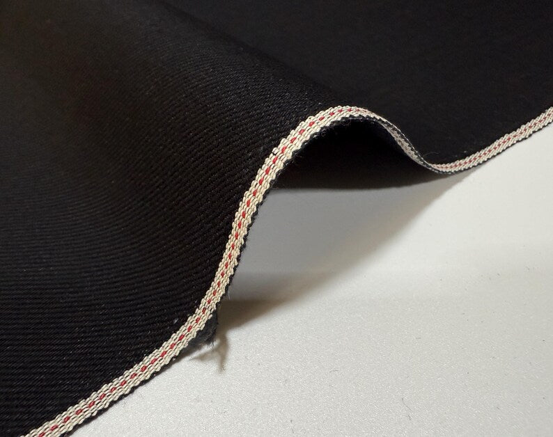Okayama Denim | 13 oz Double-sided Black Fabric By The Yard