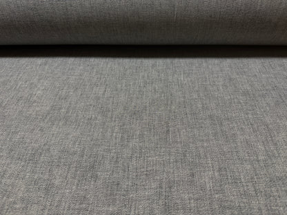 Okayama Denim 6 oz Japanese Gray Chambray Fabric with Red Selvage by the yard.