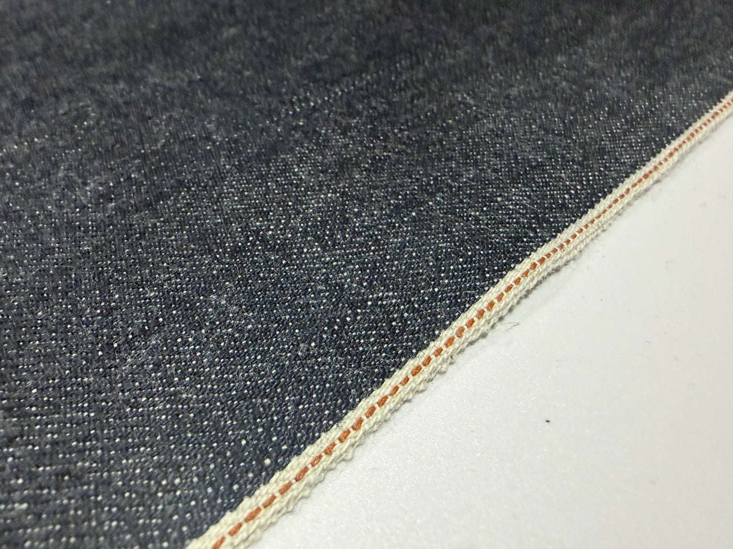 Okayama Denim | 14.5 oz Indigo Kibata Japanese Fabric Brown selvage
