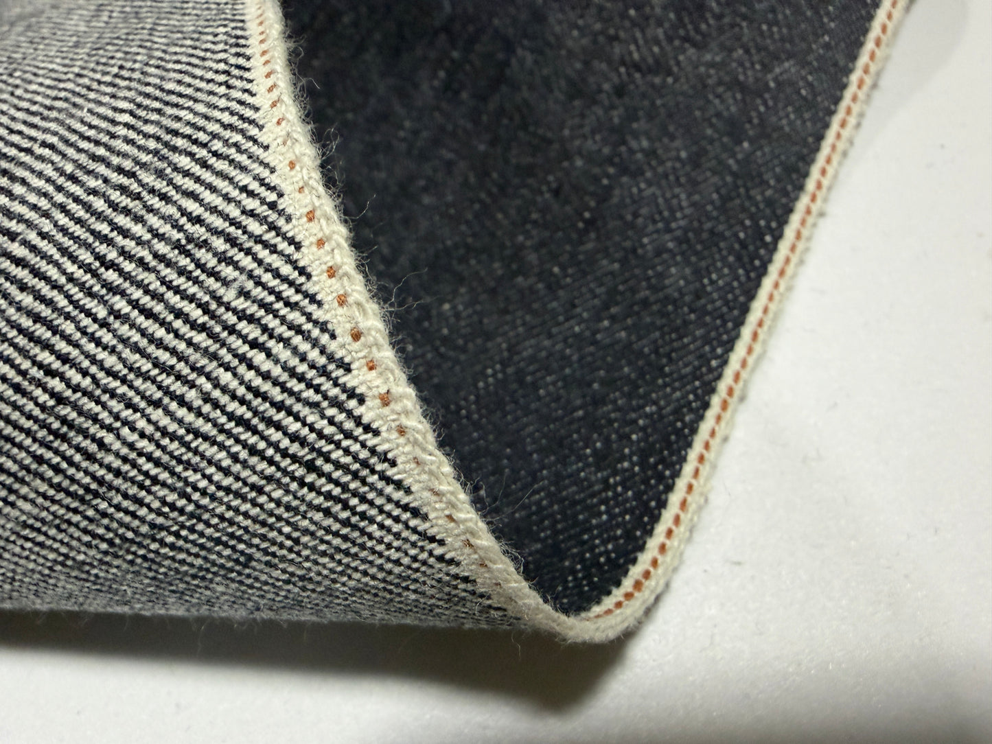 Okayama Denim | 14.5 oz Indigo Kibata Japanese Fabric Brown selvage