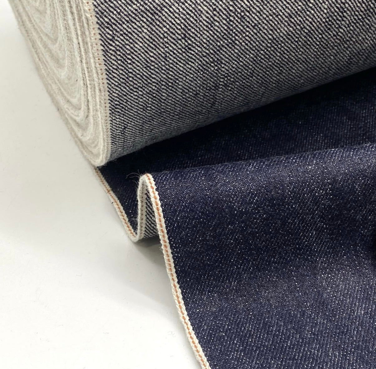 Okayama Denim | 14.5 oz Indigo Kibata Japanese Fabric Brown selvage