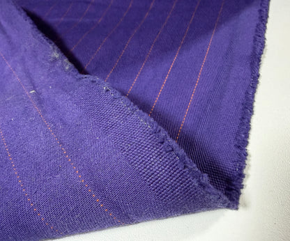 Okayama Fabric | 11.7 oz Japanese Vintage-Inspired Striped Chino Purple