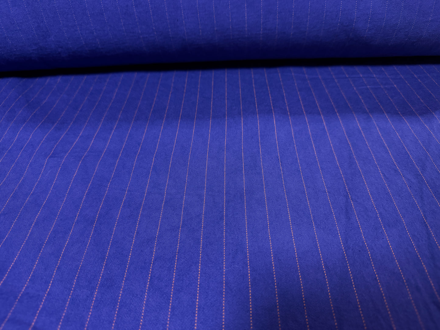 Okayama Fabric | 11.7 oz Japanese Vintage-Inspired Striped Chino Purple