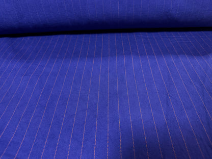 Okayama Fabric | 11.7 oz Japanese Vintage-Inspired Striped Chino Purple