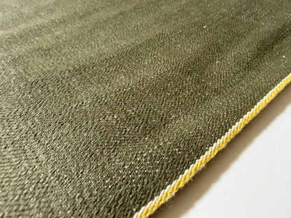 Okayama Denim | 11.5 oz olive Selvage denim Yellow ID
