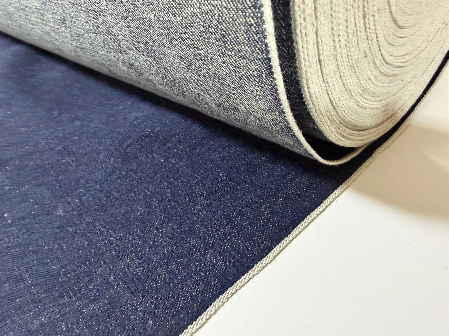 Okayama Denim | 13.5 oz Japanese Indigo x Light Beige Selvage Fabric
