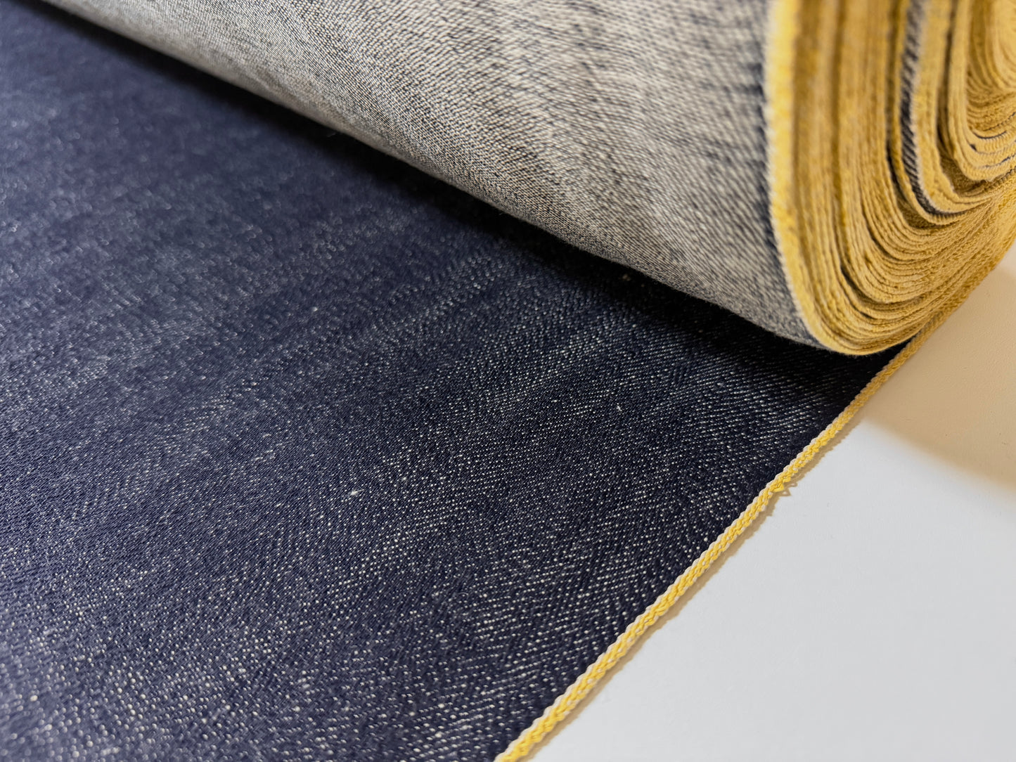 Okayama Denim | 12.7 oz Japanese Indigo Slubby Denim Yellow Selvage
