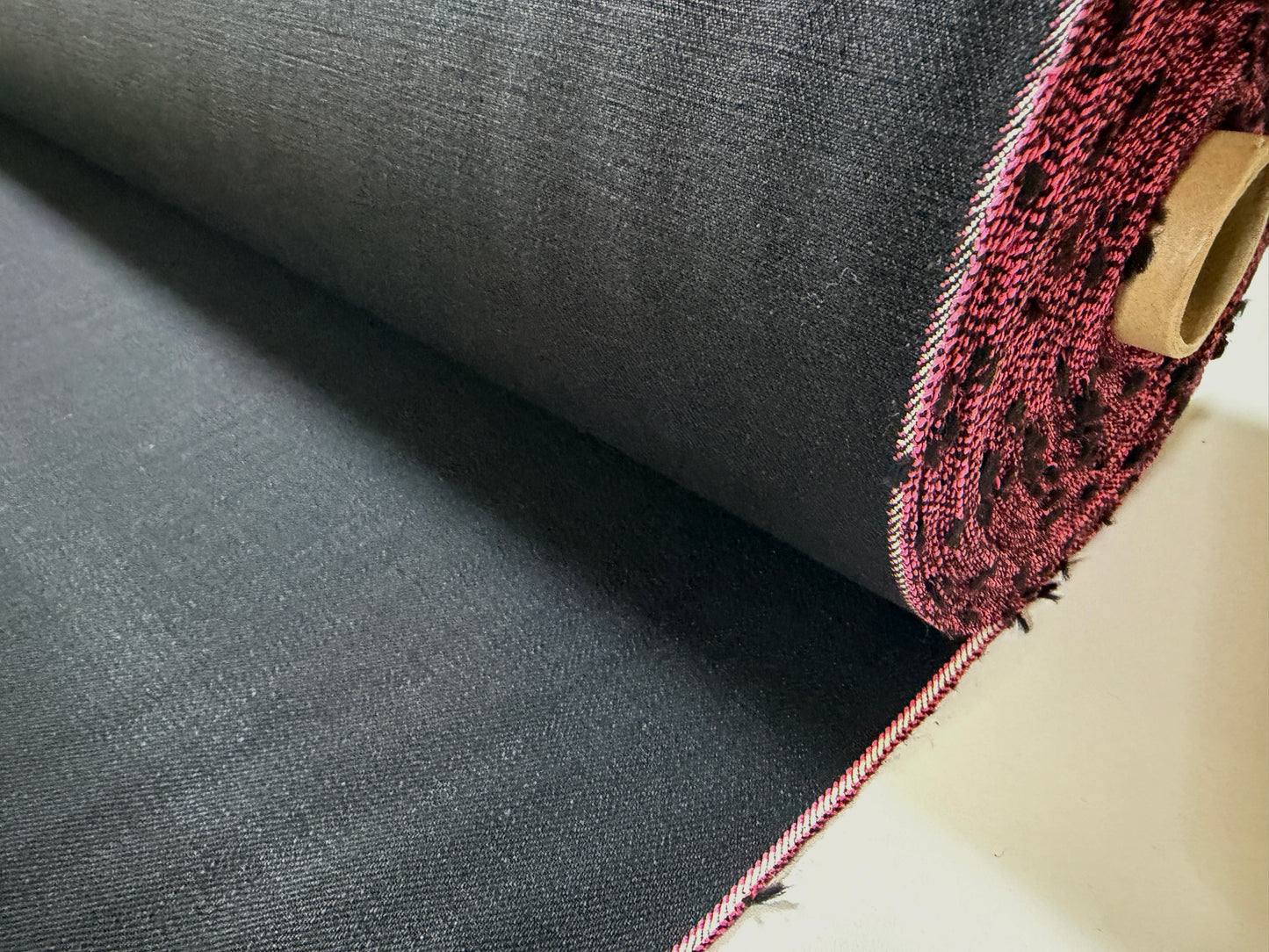 Okayama Denim | 16 oz Double-sided Black w/ Pink Selvage