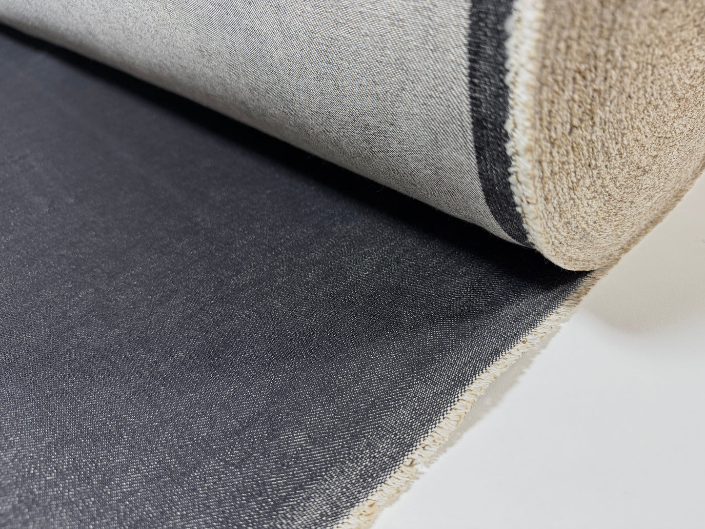 Okayama Denim | 15 oz Double Width Black Japanese denim Fabric Yard