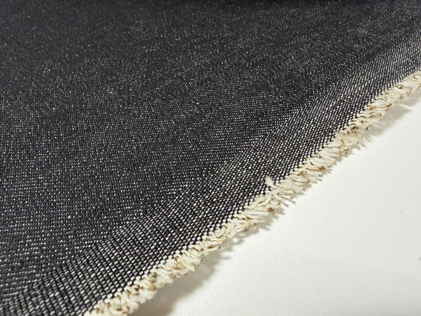 Okayama Denim | 15 oz Double Width Black Japanese denim Fabric Yard