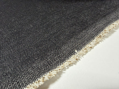 Okayama Denim | 15 oz Double Width Black Japanese denim Fabric Yard