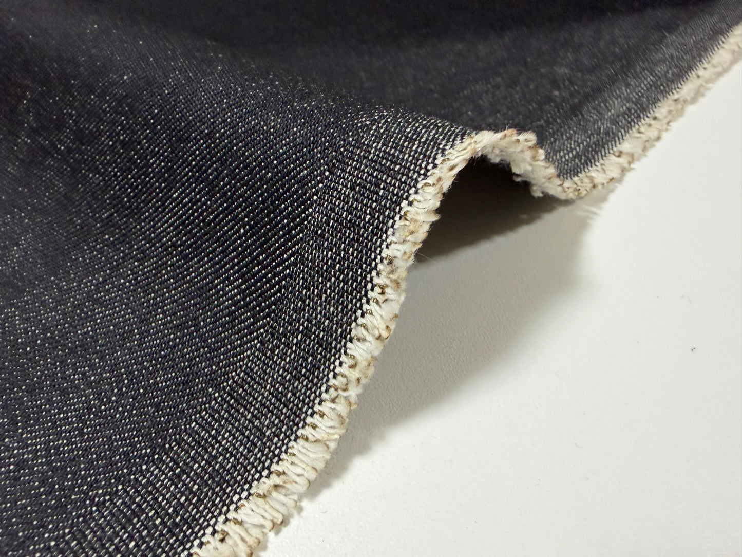 Okayama Denim | 15 oz Double Width Black Japanese denim Fabric Yard