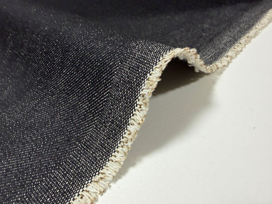 Okayama Denim | 15 oz Double Width Black Japanese denim Fabric Yard