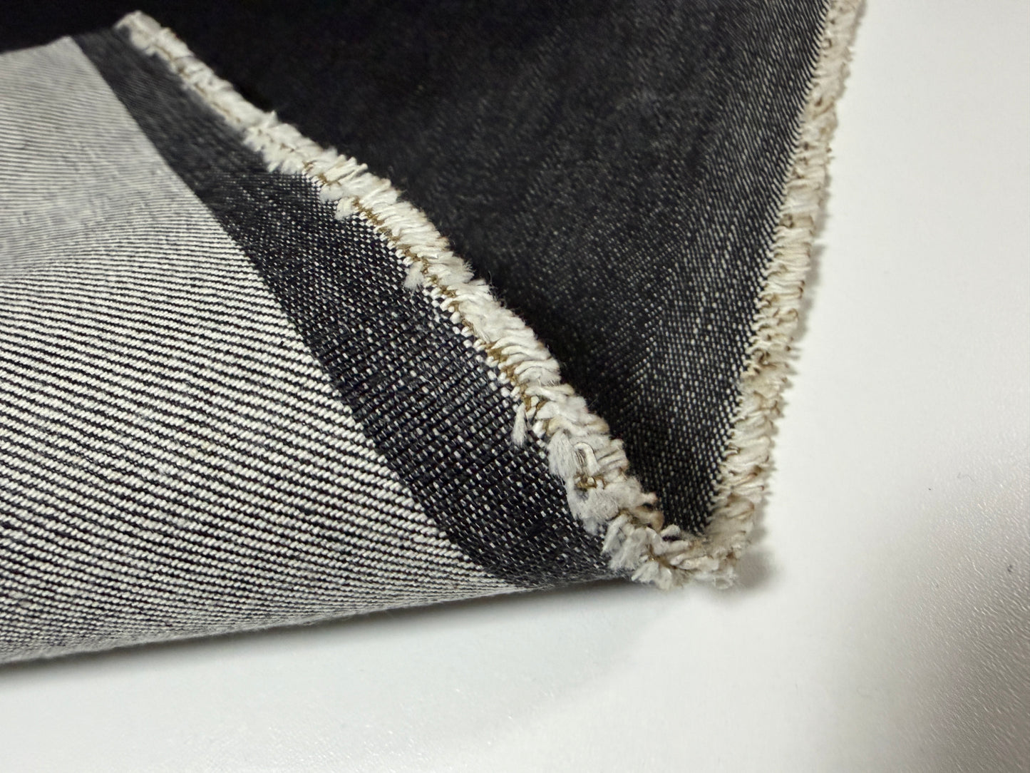 Okayama Denim | 15 oz Double Width Black Japanese denim Fabric Yard