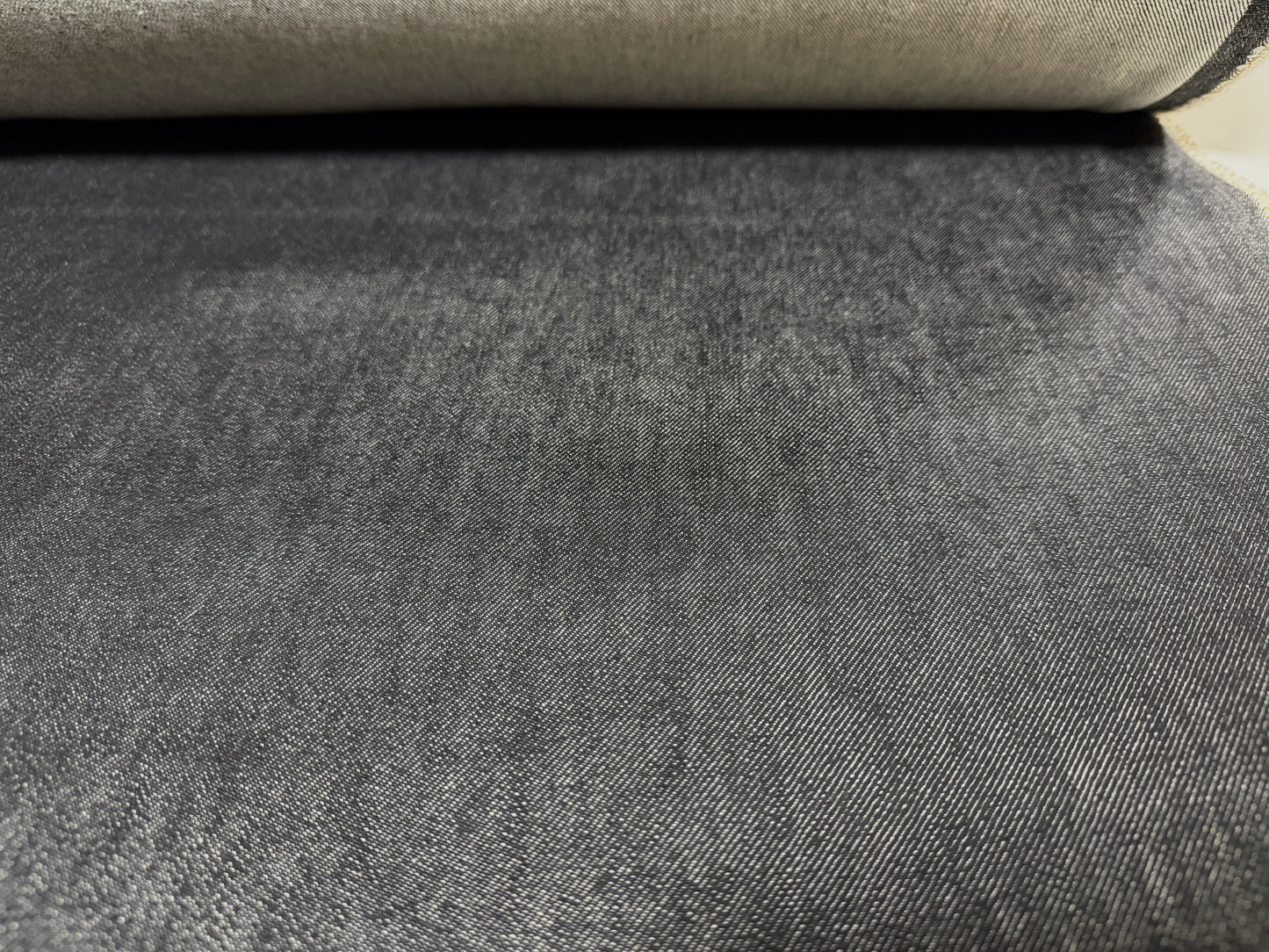 Okayama Denim | 15 oz Double Width Black Japanese denim Fabric Yard