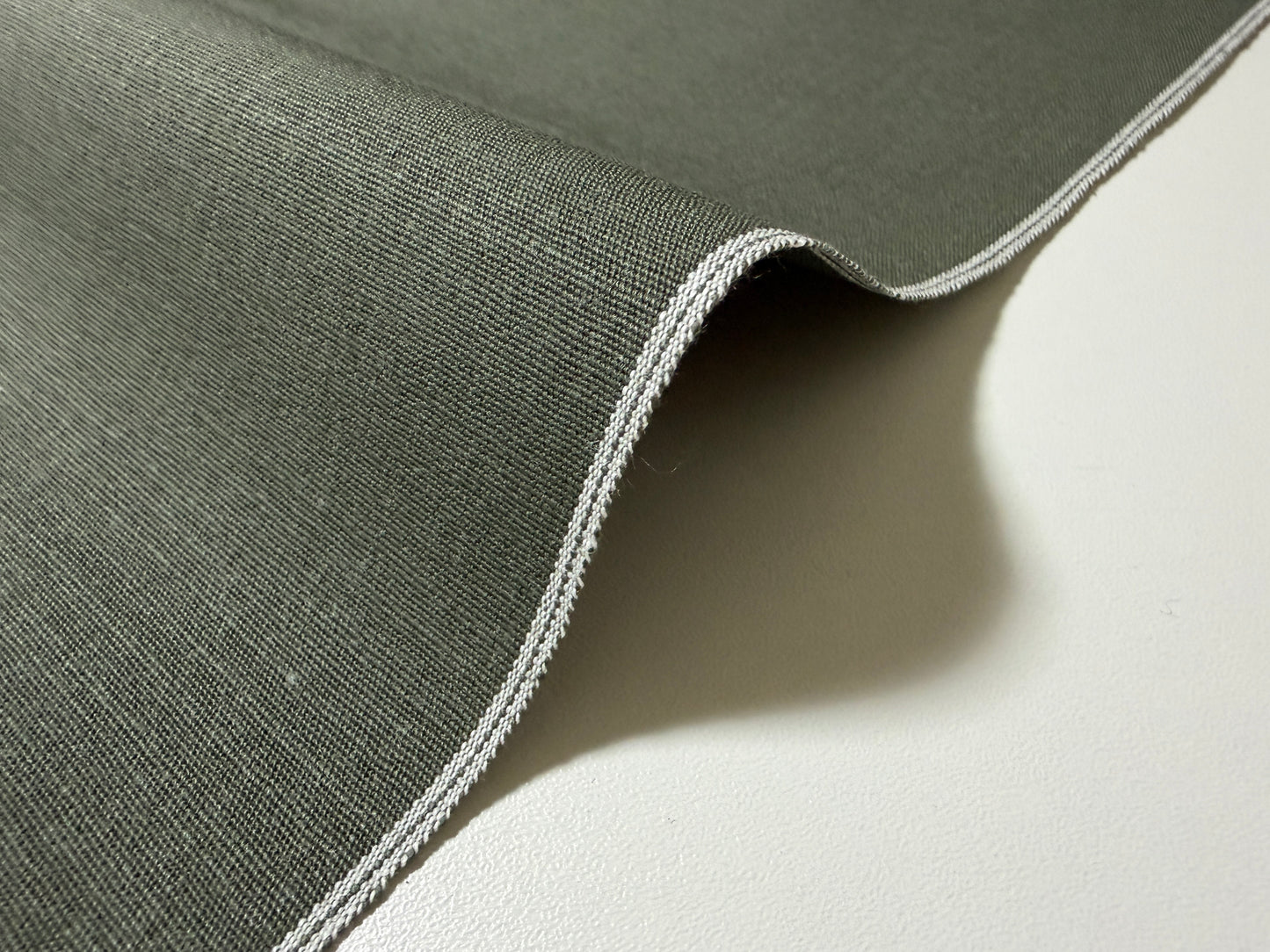 Okayama Fabric | 7.5 oz Japanese Cotton Olive Dungaree Fabric By The Yard