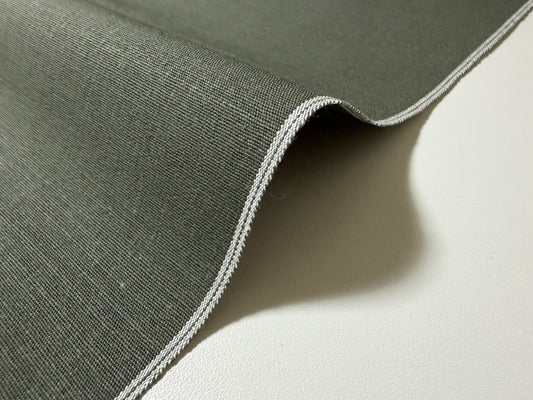 Okayama Fabric | 7.5 oz Japanese Cotton Olive Dungaree Fabric By The Yard