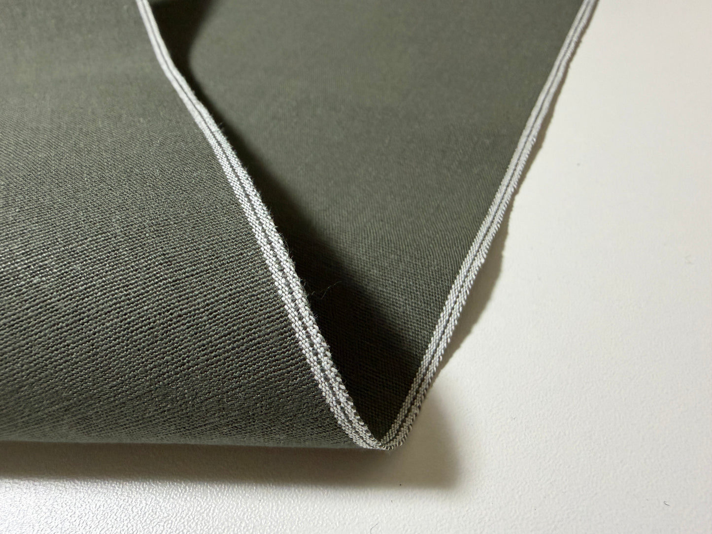 Okayama Fabric | 7.5 oz Japanese Cotton Olive Dungaree Fabric By The Yard