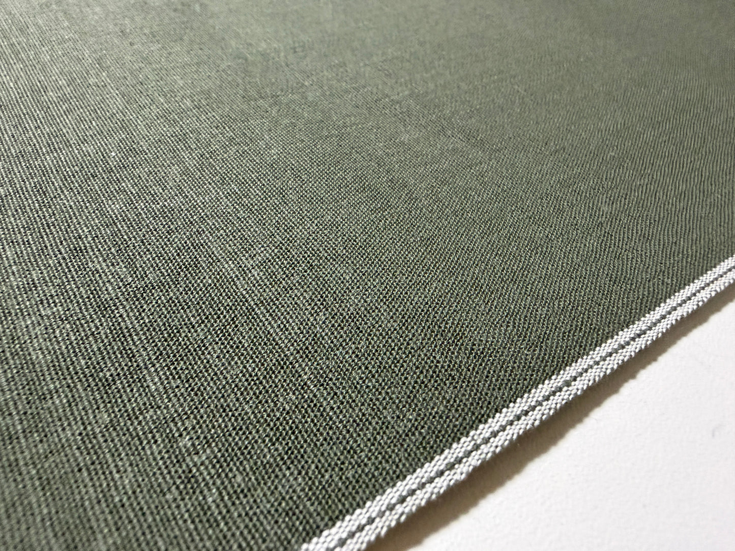 Okayama Fabric | 7.5 oz Japanese Cotton Olive Dungaree Fabric By The Yard