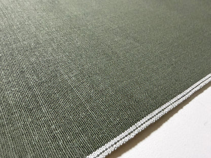 Okayama Fabric | 7.5 oz Japanese Cotton Olive Dungaree Fabric By The Yard