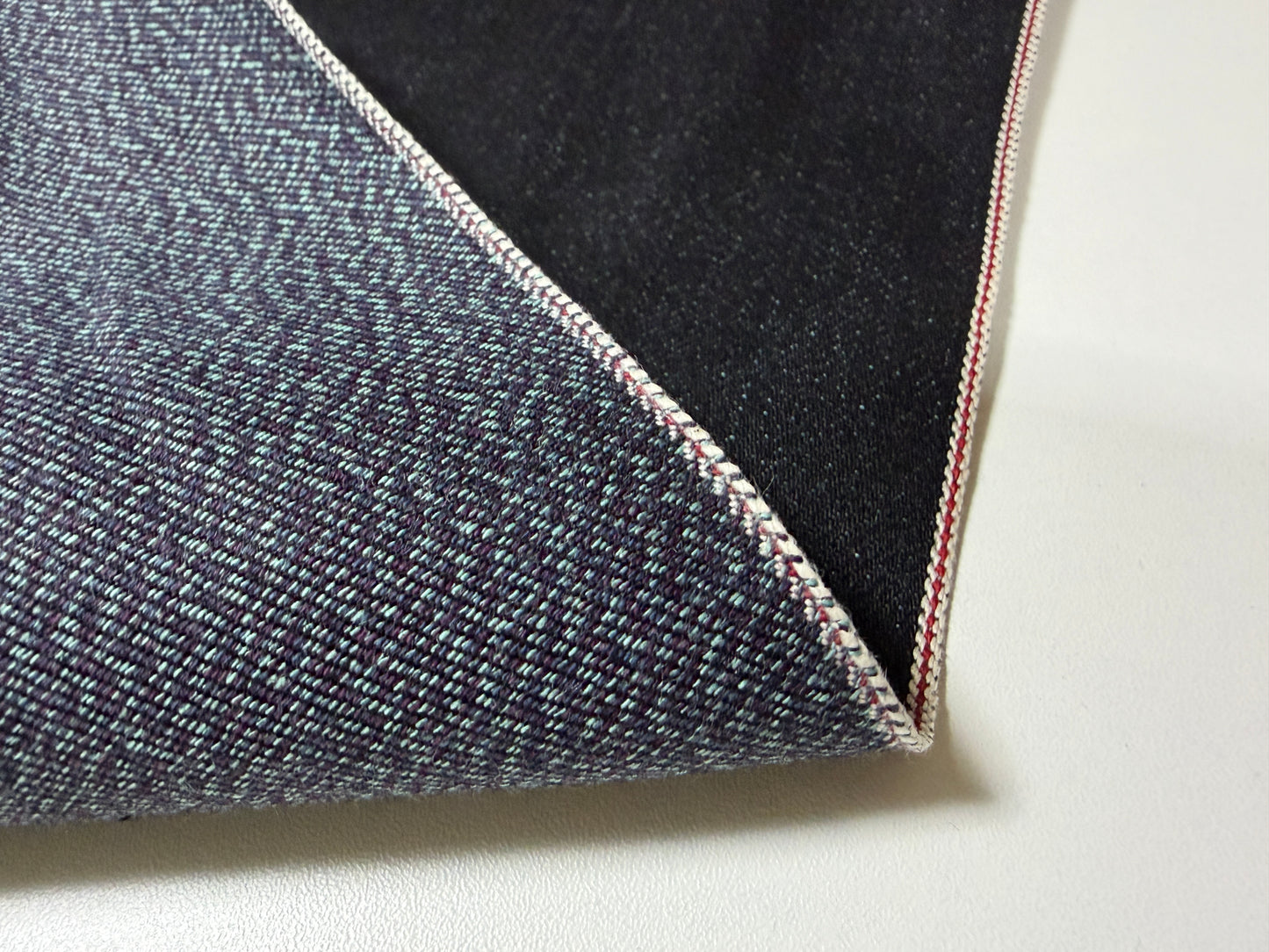 Okayama Denim | Rare 13 oz Black x Mix Color (Blue) Cotton Black Selvage Denim – by Yard
