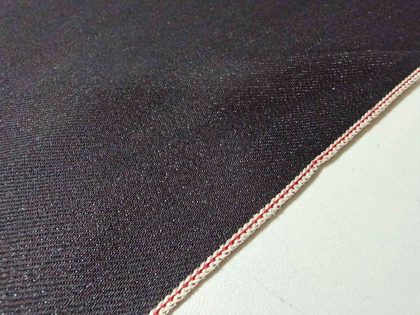 Okayama Denim | Rare 13 oz Black x Mix Color (Red) Cotton Black Selvage Denim – by Yard