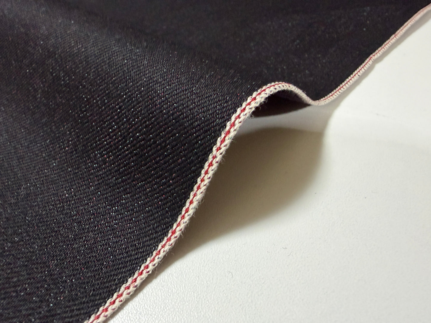 Okayama Denim | Rare 13 oz Black x Mix Color (Red) Cotton Black Selvage Denim – by Yard