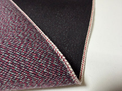 Okayama Denim | Rare 13 oz Black x Mix Color (Red) Cotton Black Selvage Denim – by Yard