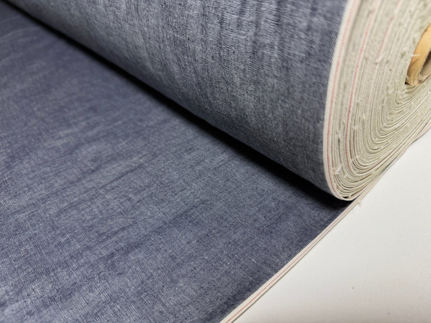 Okayama Fabric | 4.5 oz Japanese Gray selvage chambray By The Yard