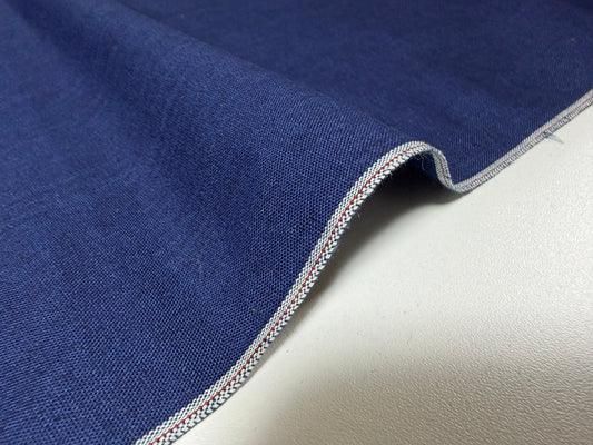 Okayama Fabric | 4.5 oz Japanese Deep indigo selvage chambray By The Yard