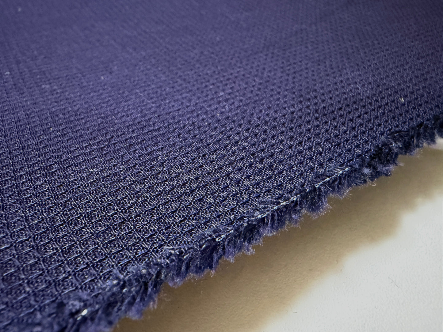 Okayama Fabric | 5.8 oz Indigo Cotton Waffle Fabric By The Yard