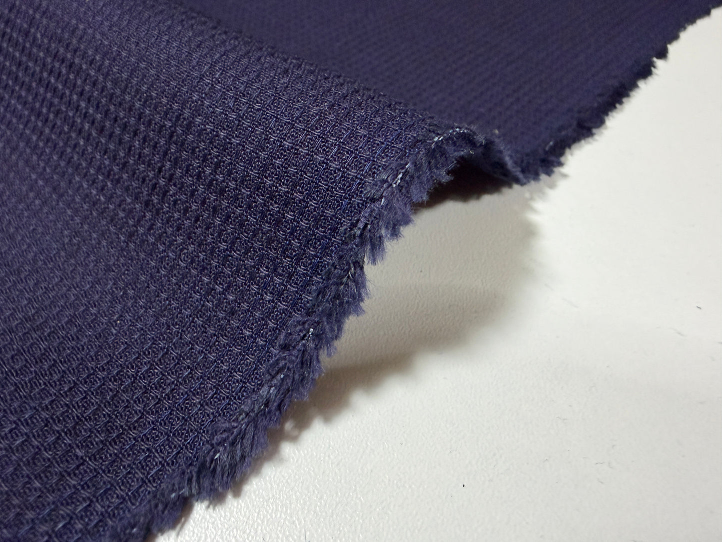 Okayama Fabric | 5.8 oz Indigo Cotton Waffle Fabric By The Yard