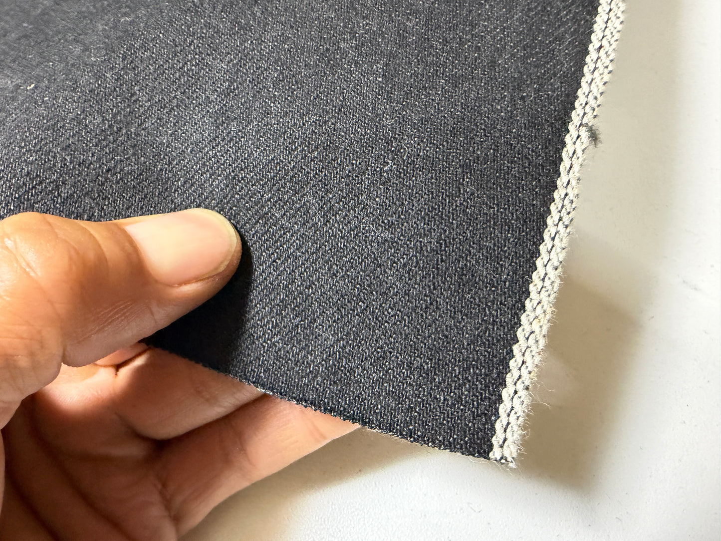 Okayama Denim | 15 oz Black x Gray Japanese Selvage Denim